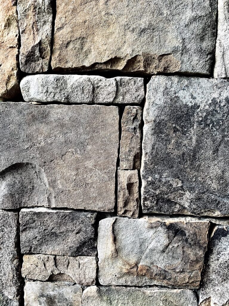 gray and black brick wall