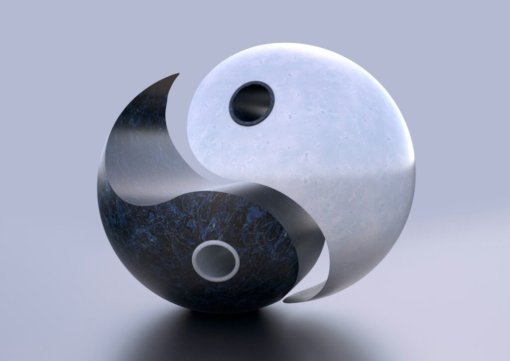 The image shows a yin yang symbol.